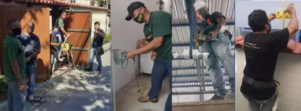 Manutenção de Portão Eletrônico no RJ - Padrão 3D Equipe técnica da Padrão 3D realizando manutenção de portão eletrônico no Rio de Janeiro