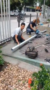 Serralheria e automação de portão na Barra da Tijuca.